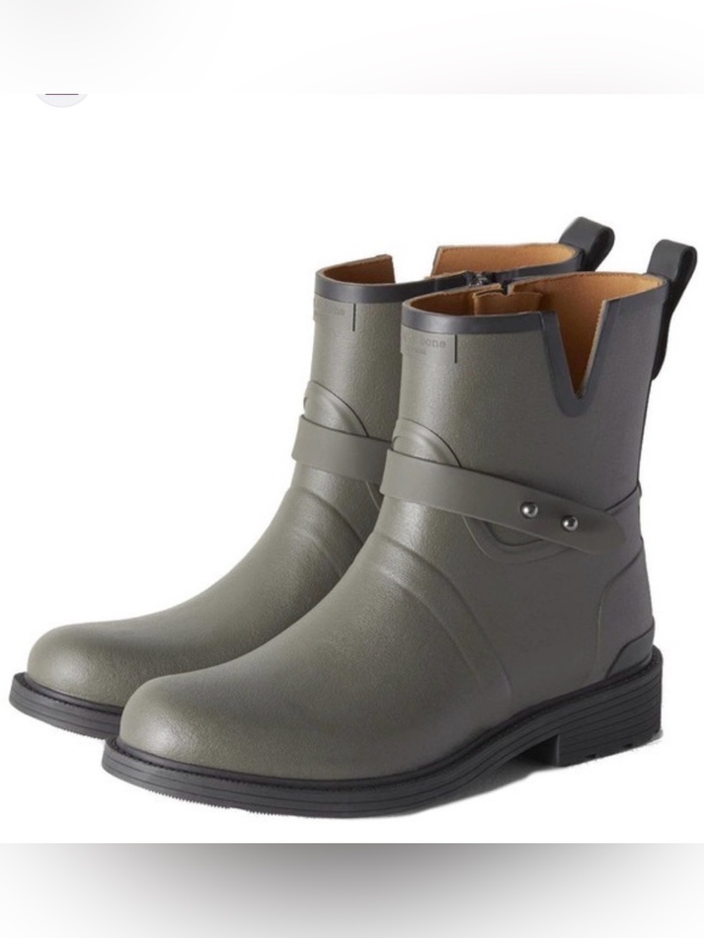 Rag & Bone Olive Moto Rain Boots Women’s Size 7